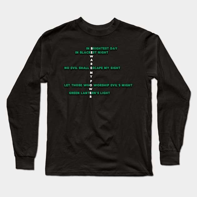 The Green Lantern Oath Long Sleeve T-Shirt by JoeBurgett